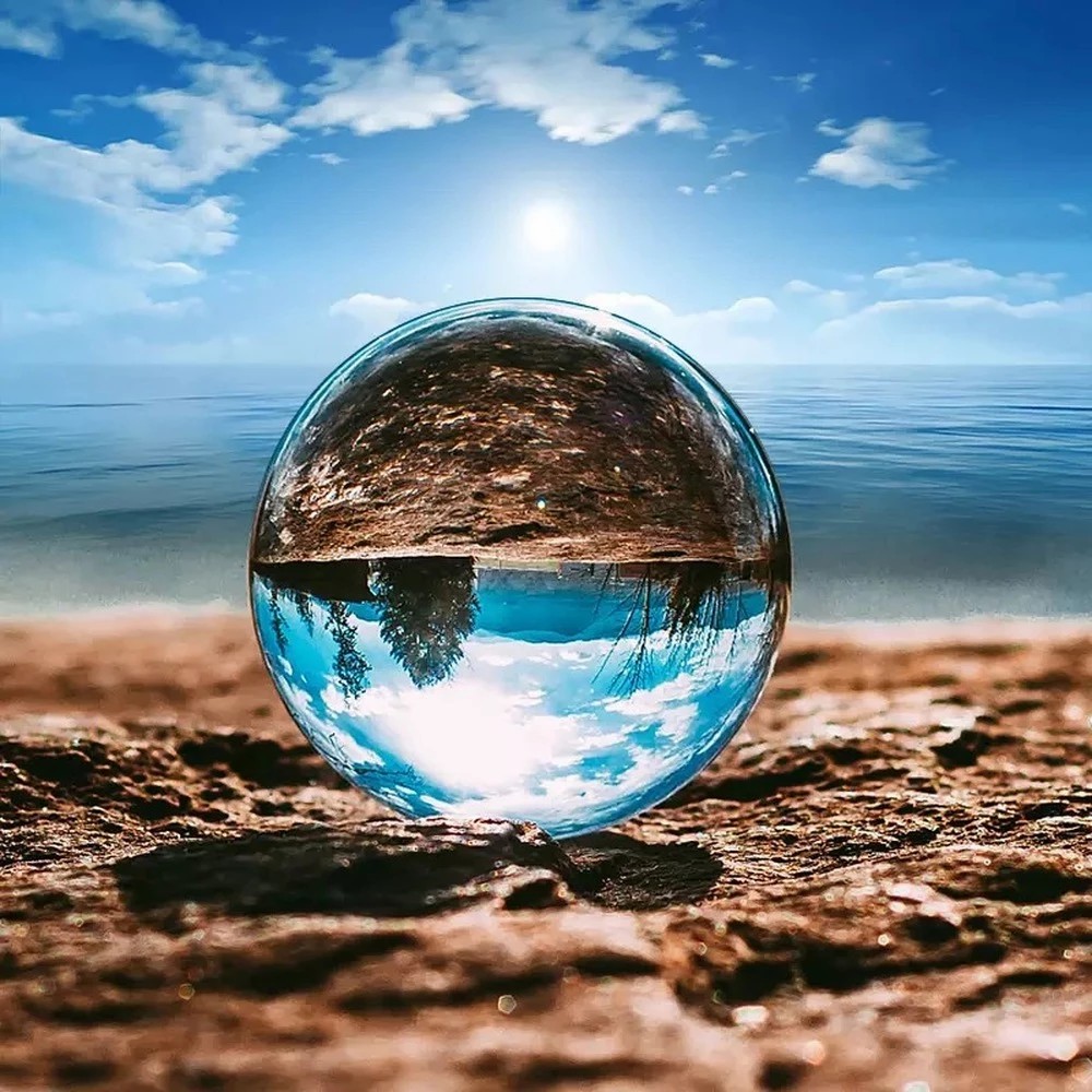 Lens Ball Crystal - Clear Lens Globe Crystal Glass Ball