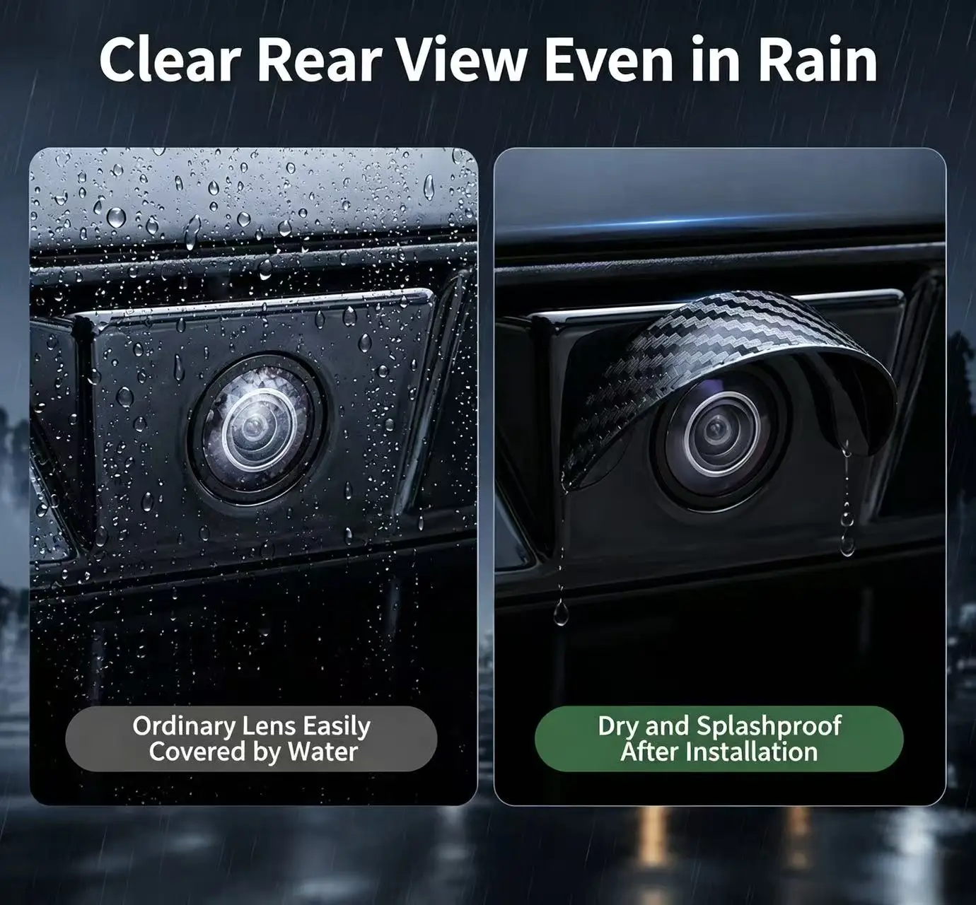 Carbon Fiber Soft PVC Backup C - đánh giá và giá Camera Rain Cover