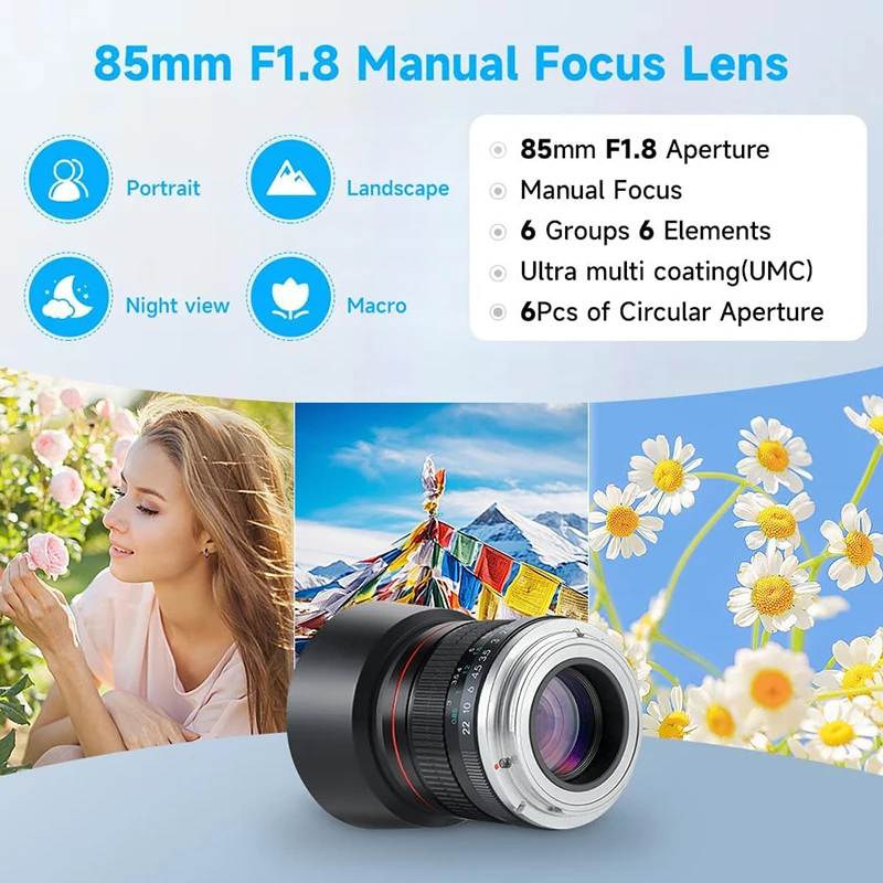 Lightdow 85mm F1.8 Medium Tele - đánh giá và giá Nikon Camera D3500