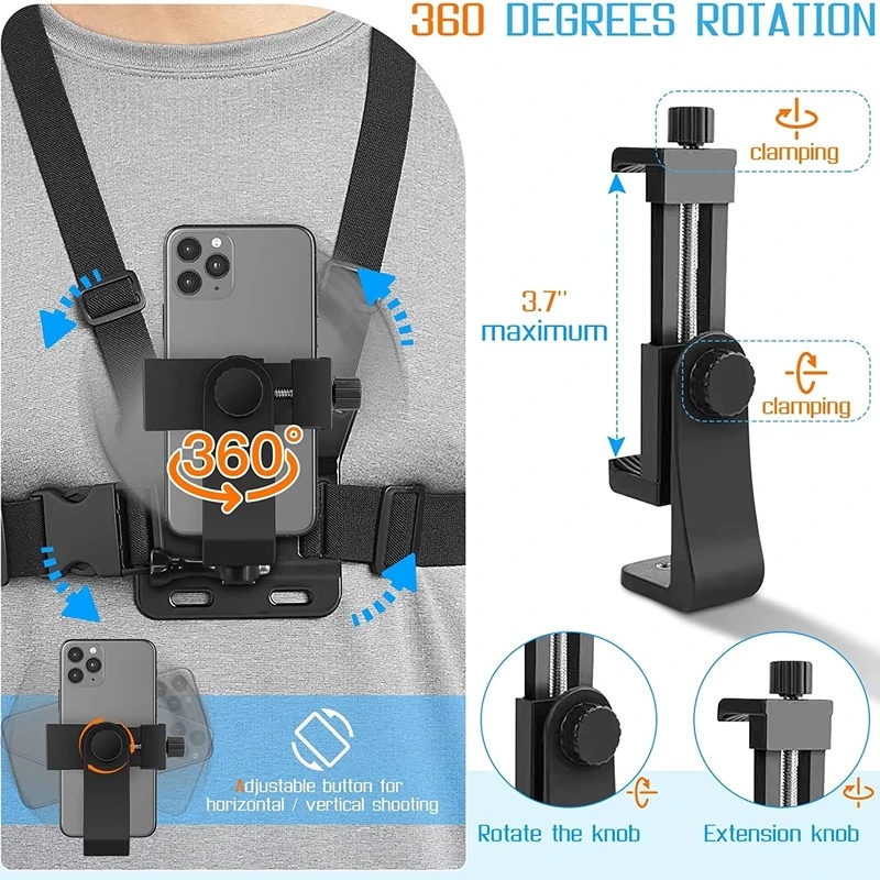 Phone Chest Strap Mount Belt f - đánh giá và giá Gopro Action Camera Hero 13 Black