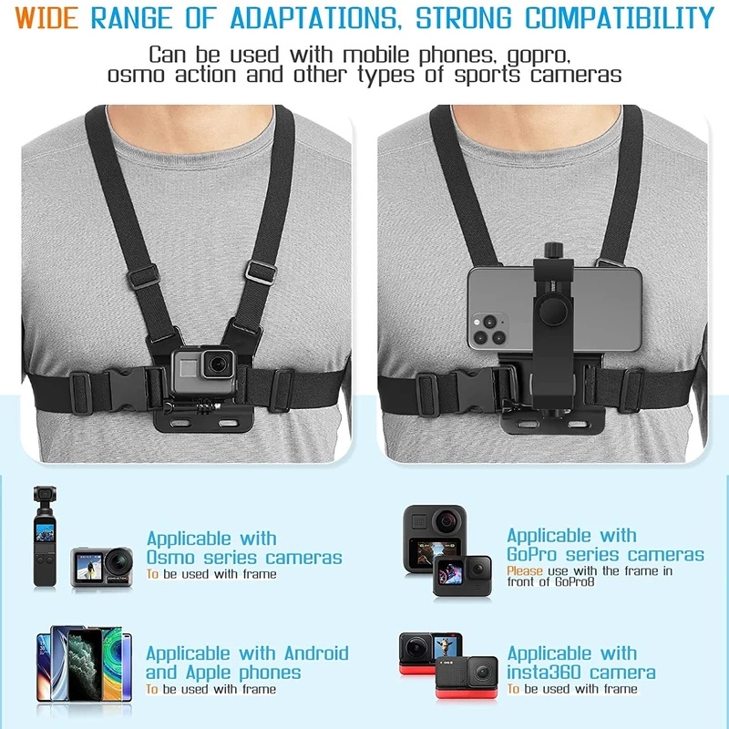Phone Chest Strap Mount Belt f - đánh giá và giá Gopro Action Camera Hero 13 Black