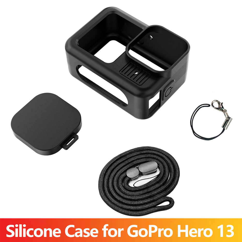 Silicone Protective Case Lens  - đánh giá và giá Gopro Action Camera Hero 13 Black