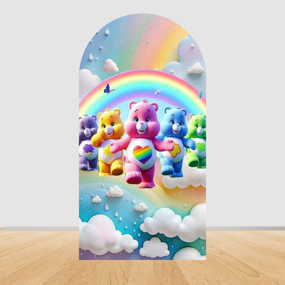 Cute Rainbow Bear Arch Backdro - đánh giá và giá Photography Composition