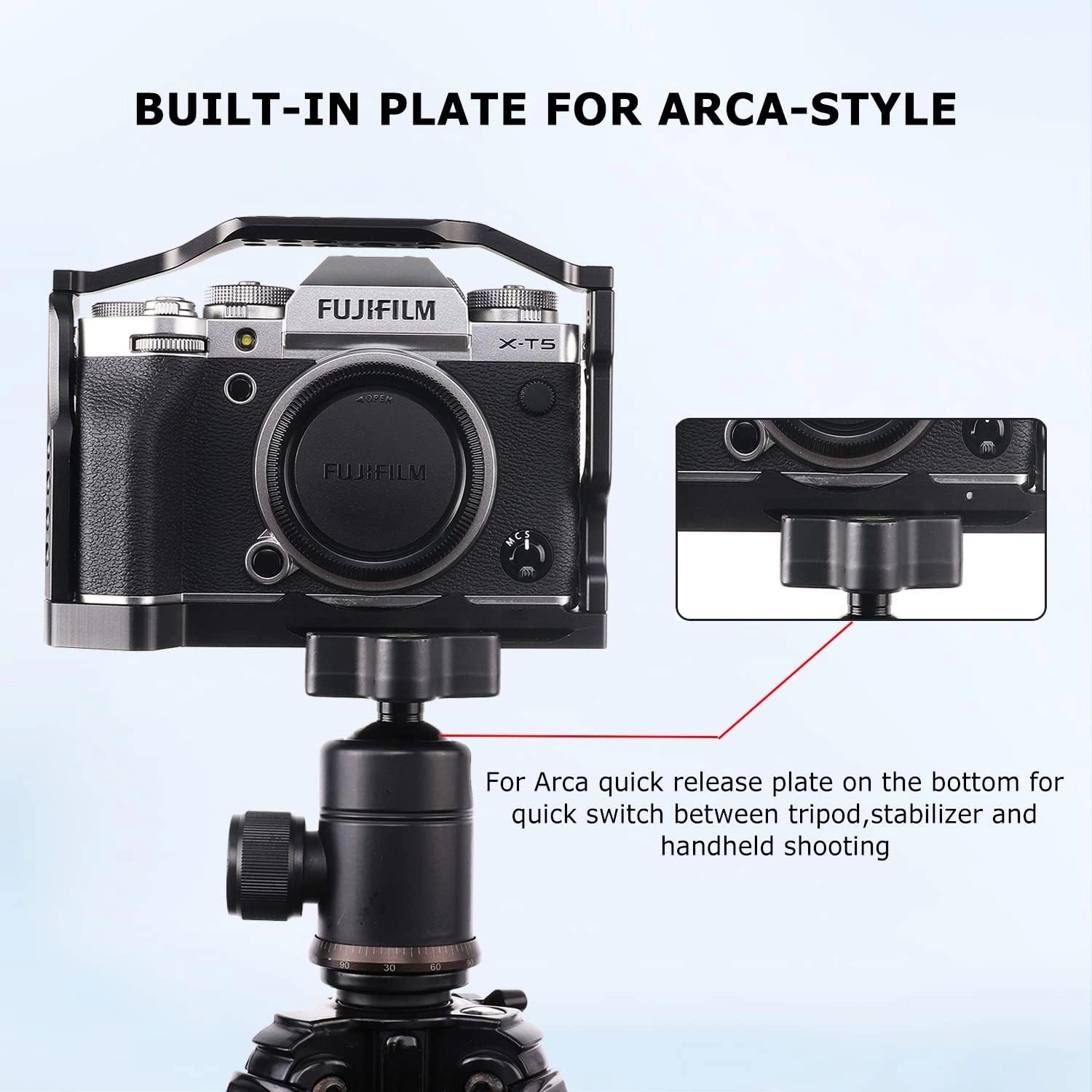 For Fuji X-T5 Camera Cage Kit, - đánh giá và giá Fujifilm Camera X-T5